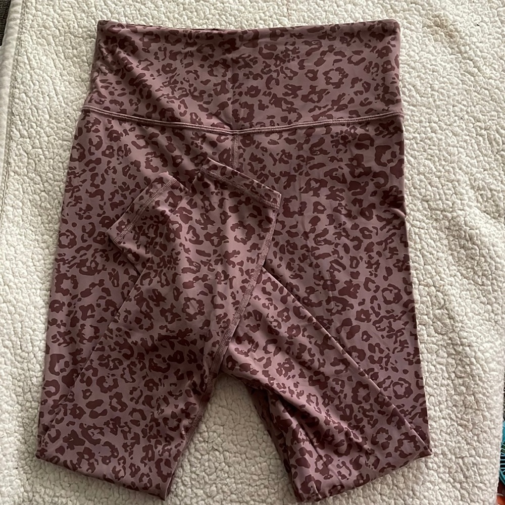 Athleta Elation Ultra High Rise Tight, M, pink cheetah